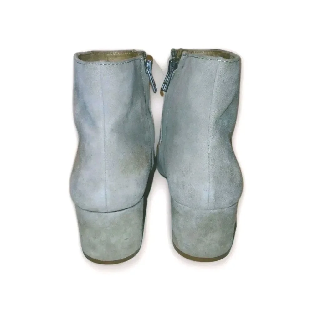 Madewell Womens Taupe Suede Ankle Boots Block Heel Minimalist 6 Chelsea